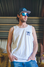 Load image into Gallery viewer, Mens White Logo Tanks
